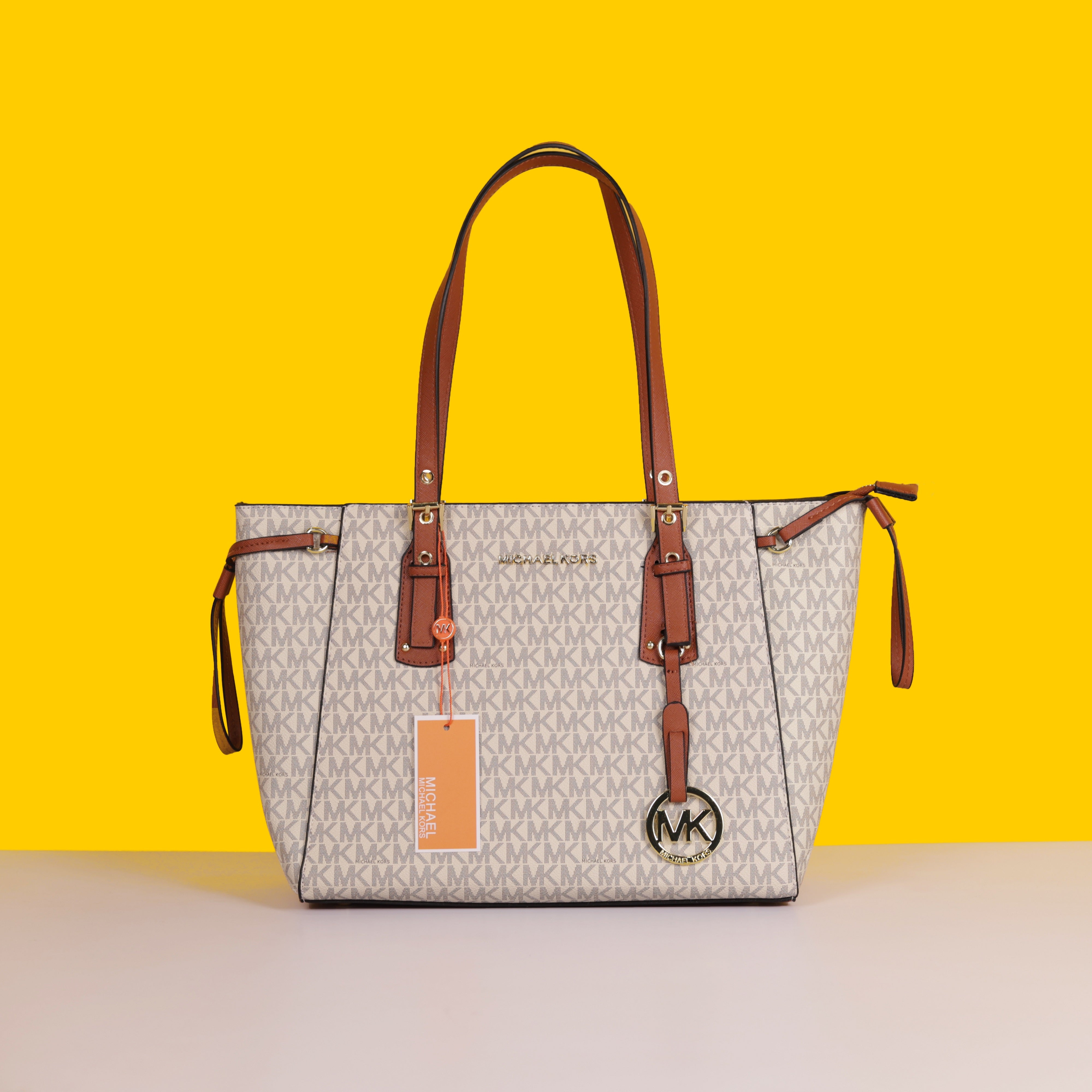Voyager Premium Quality Tote Bag With Dust Bag (White - 1116)