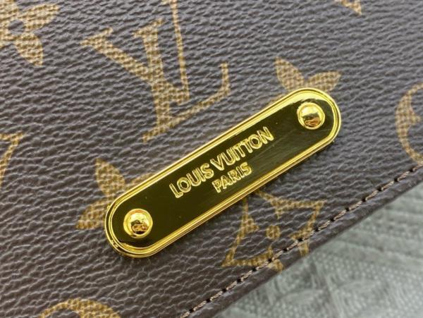 Lily Chain Monogram Premium Handbag With OG Box & Dust Bag (Brown - 1181)