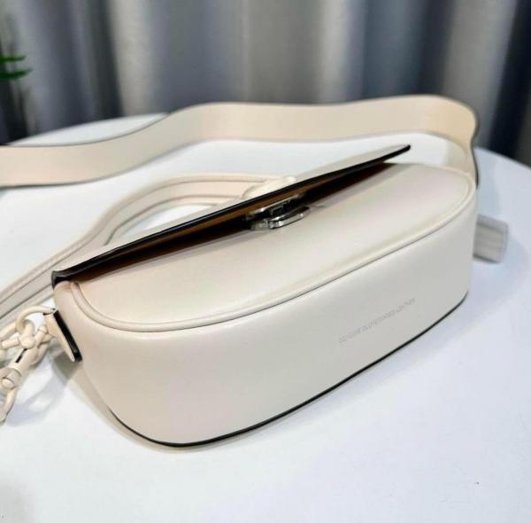 Emmy Saddle Premium Crossbody Shoulder Bag With OG Double Box & Dust Bag (White - 1005)