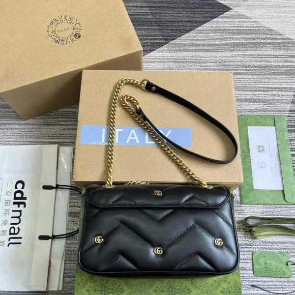 Marmont Limited Edition Premium Shoulder Bag With OG Box & Premium Dust Bag & Carry Bag (Black - 955)