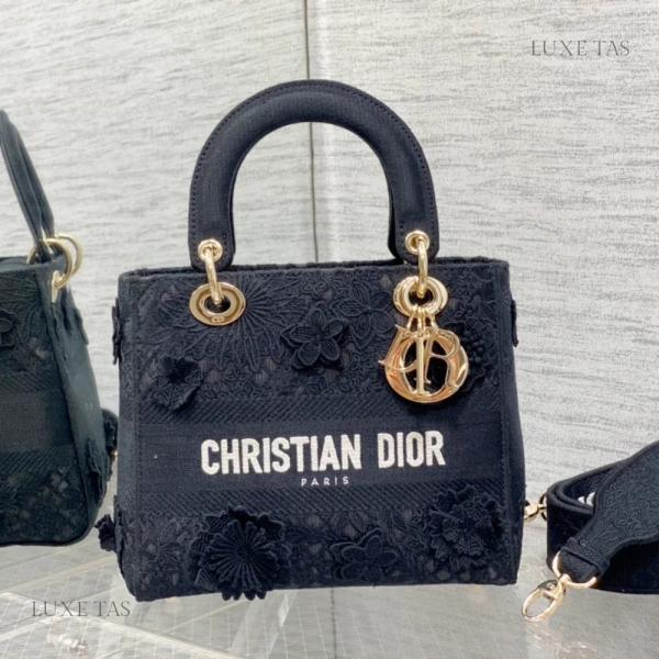 My ABC D-Lite Embroidery Luxurious Quality With OG Magnetic Gift Box & Dust Bag & Scarf (Black - 875)