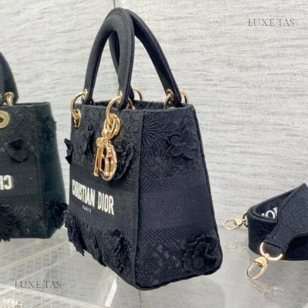 My ABC D-Lite Embroidery Luxurious Quality With OG Magnetic Gift Box & Dust Bag & Scarf (Black - 875)
