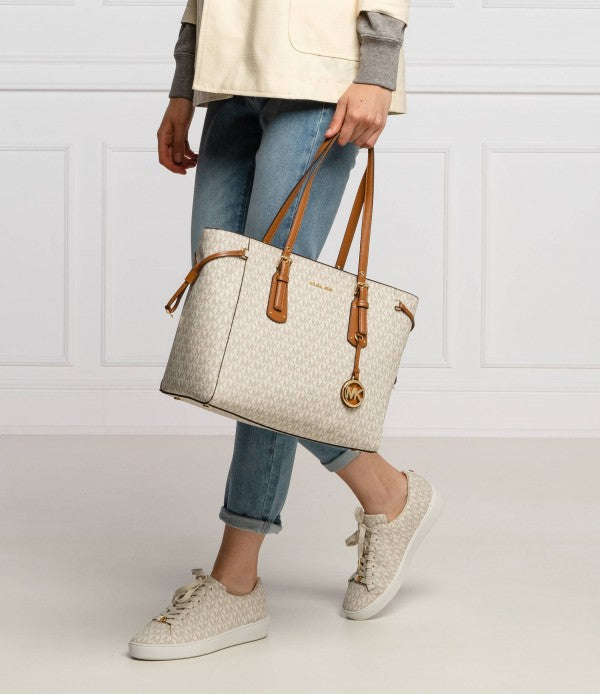 Voyager Premium Quality Tote Bag With Dust Bag (White - 1116)