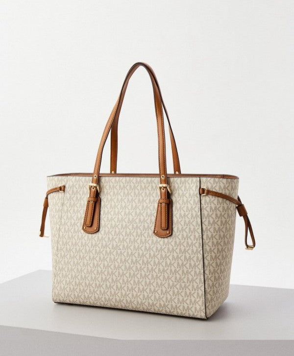 Voyager Premium Quality Tote Bag With Dust Bag (White - 1116)