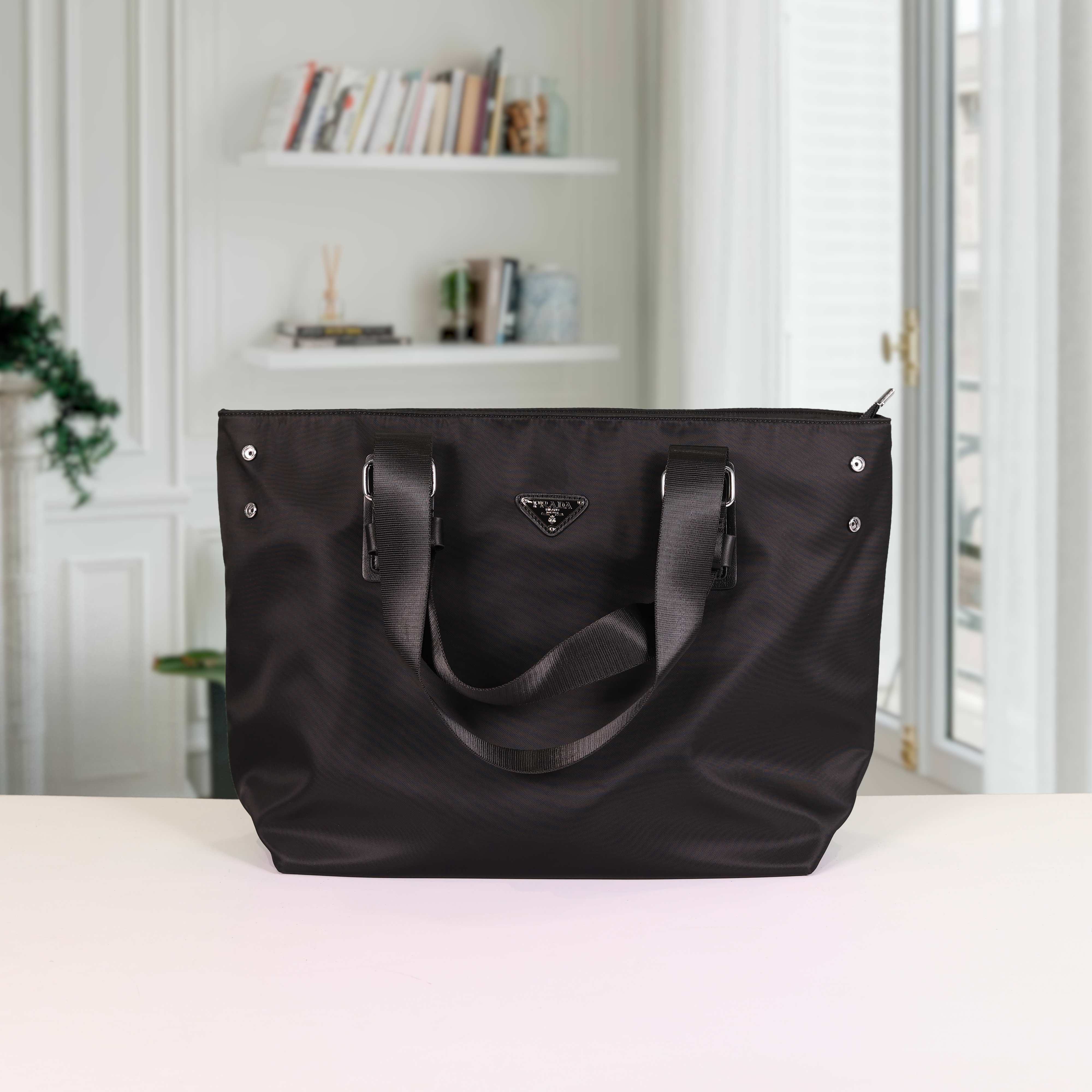 Nylon Shopper Tote Bag With Dust Bag
