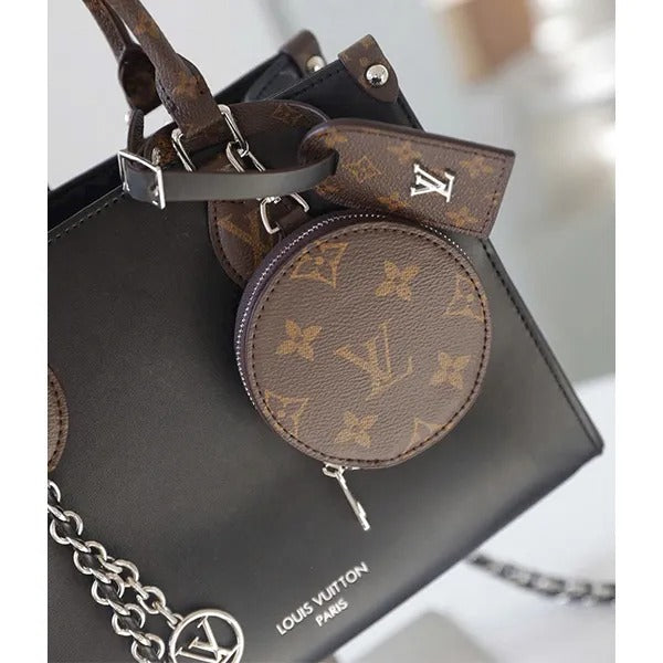 On The Go Pochette Limited Edition Premium Quality With OG Magnetic Box & Dust Bag - Coin Pouch (Black - 1179)