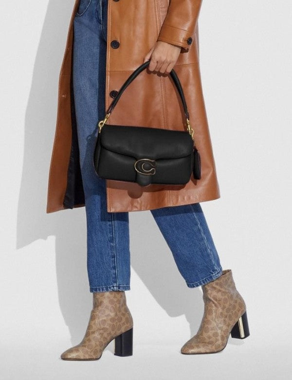 Pillow Tabby Shoulder Bag With OG Box & Dust Bag & Extra Shoulder Strap (Black - 225)