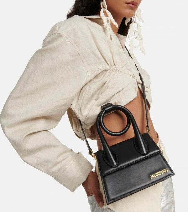 Le Chiquito Noeud Bag With OG Box Dust Bag & Extra Sling Belt (Black - 135)
