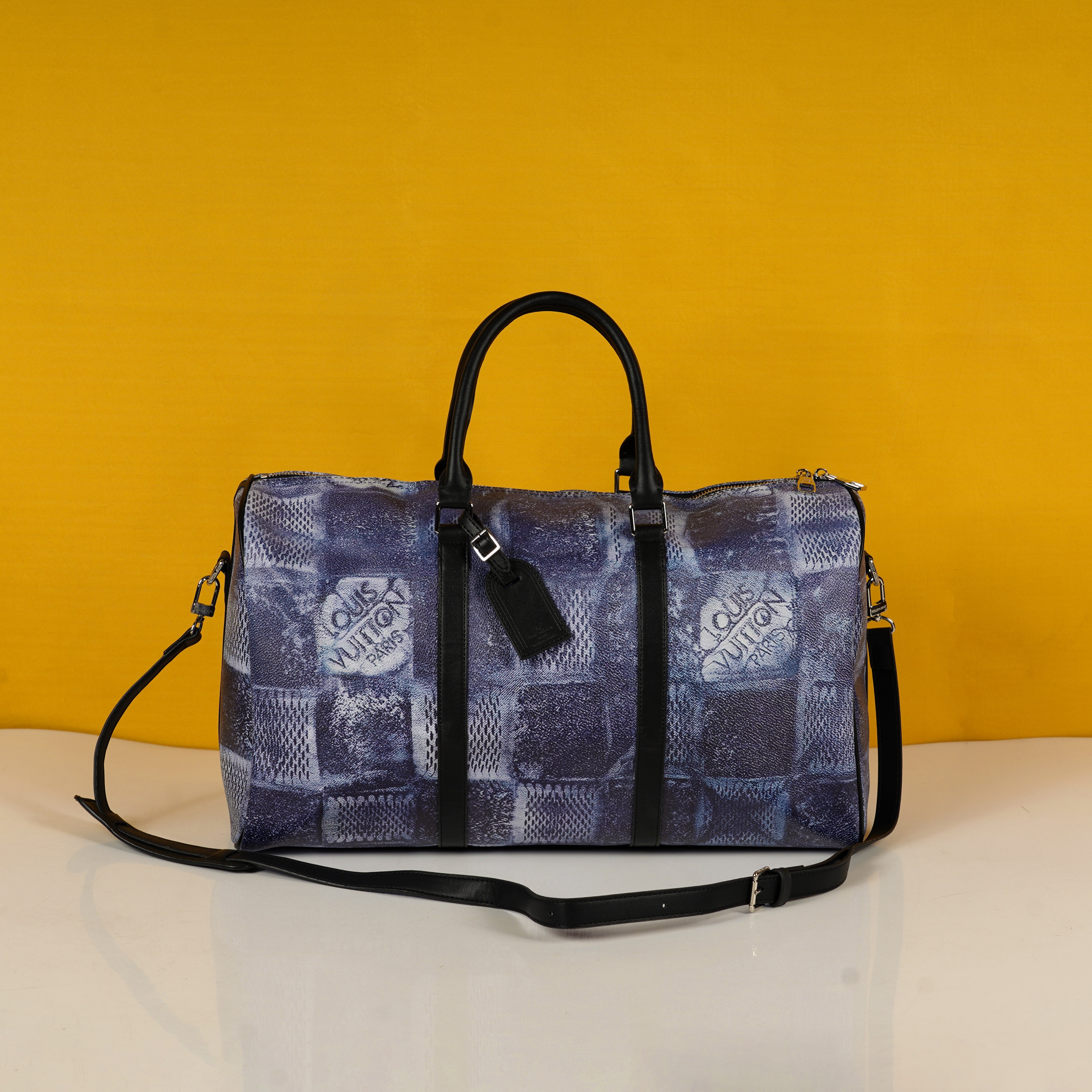 Keepall Bandoulire Limited Edition Premium Unisex Duffle Bag With Dust Bag & Accessories (Ocean Blue - 683)