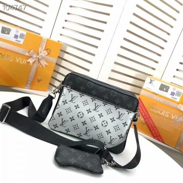 Virgil Abloh Trio Messenger Multi Crossbody Bag With OG Box & Dust Bag (White - 580)