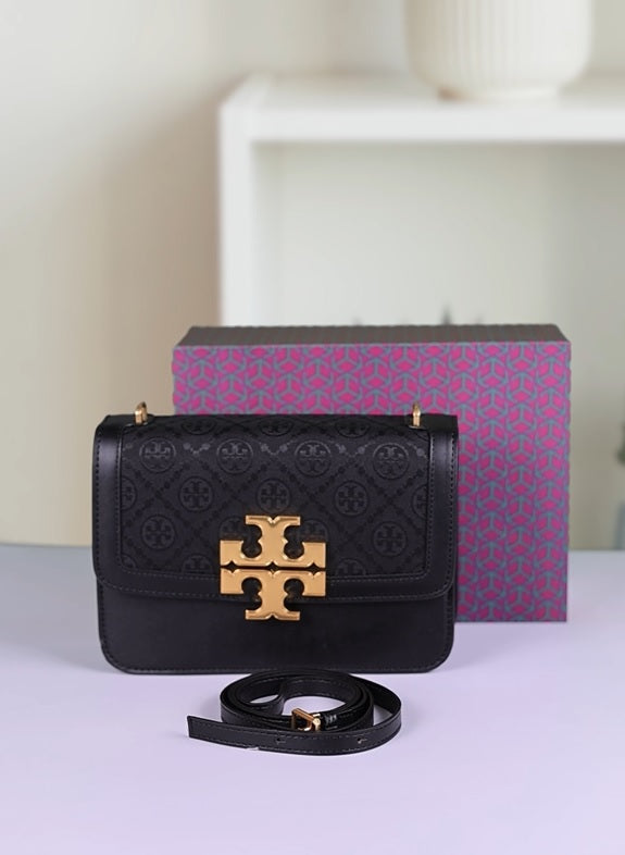 Eleanor Premium Quality Shoulder Bag With OG Magnetic Box & Dust Bag (Denim Black - 1133)
