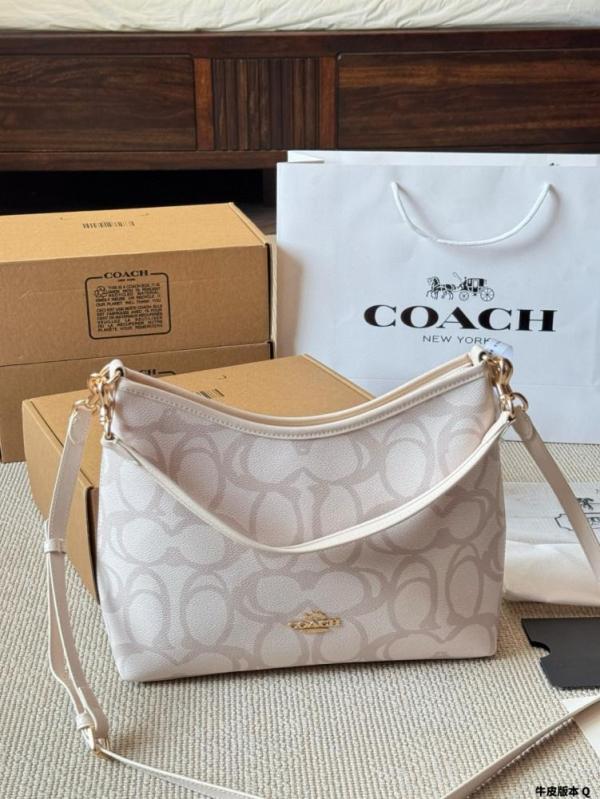 Laurel Premium Leather Shoulder Bag With OG Box & Dust Bag & Charm (Beige - 1206)