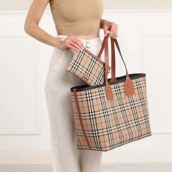 London Tote Bag With Detachable Pouch & Dust Bag (Brown - 1155)