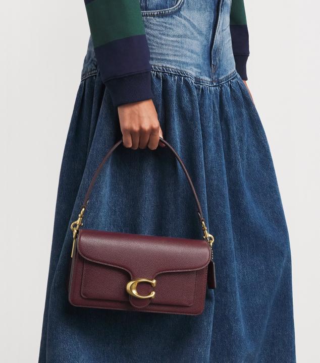 Tabby 26 Exclusive Quality Shoulder Bag With OG Box & Dust Bag & 2 Belts (Wine 1205)