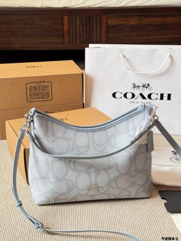 Laurel Premium Leather Shoulder Bag With OG Box & Dust Bag & Charm (Blue - 1207)