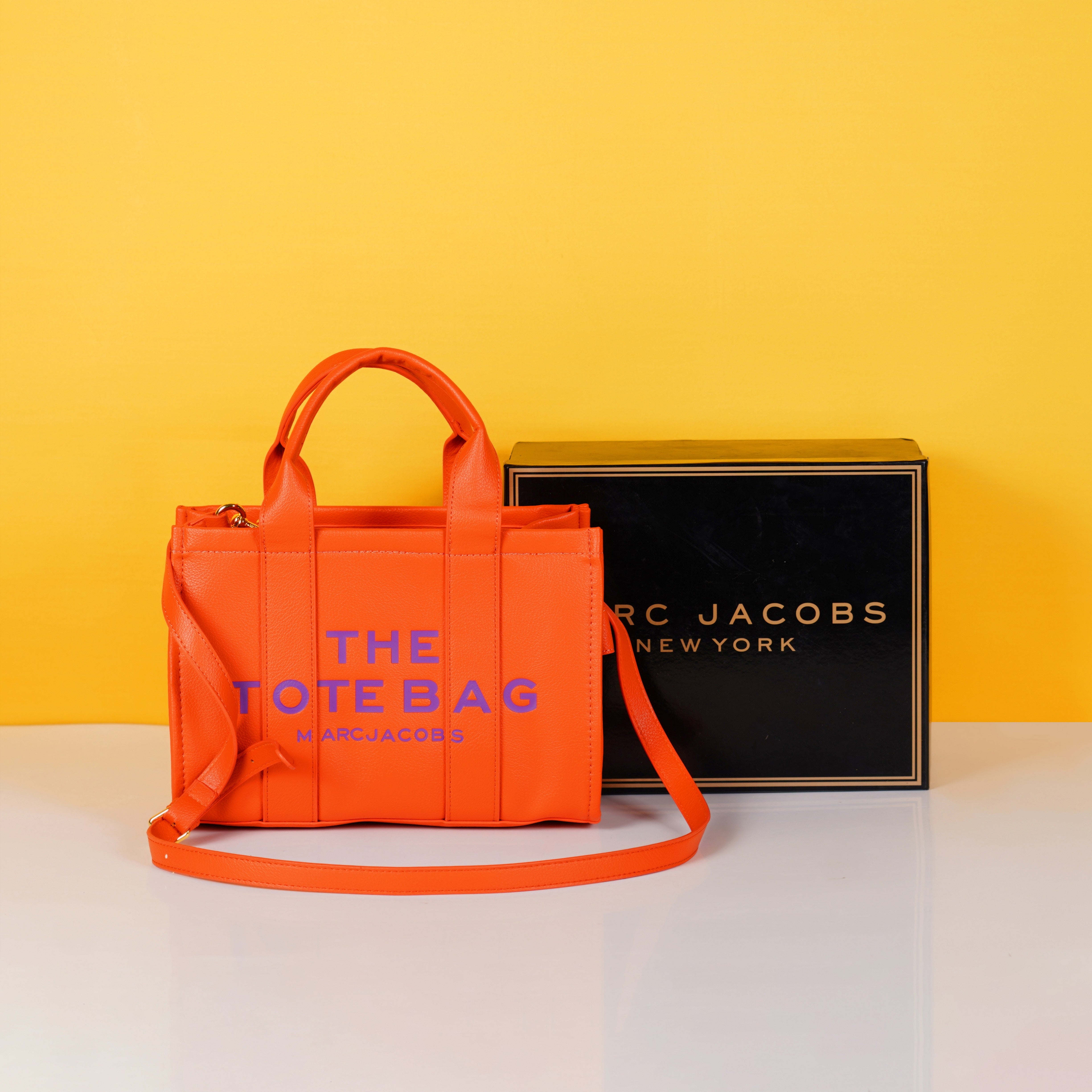 The Tote Bag With OG Box & Dust Bag & Shoulder Strap (Orange - 460)
