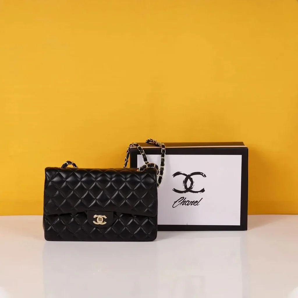 Classic Jumbo Flap Shoulder Bag With OG Box & Dust Bag (Black - 113)