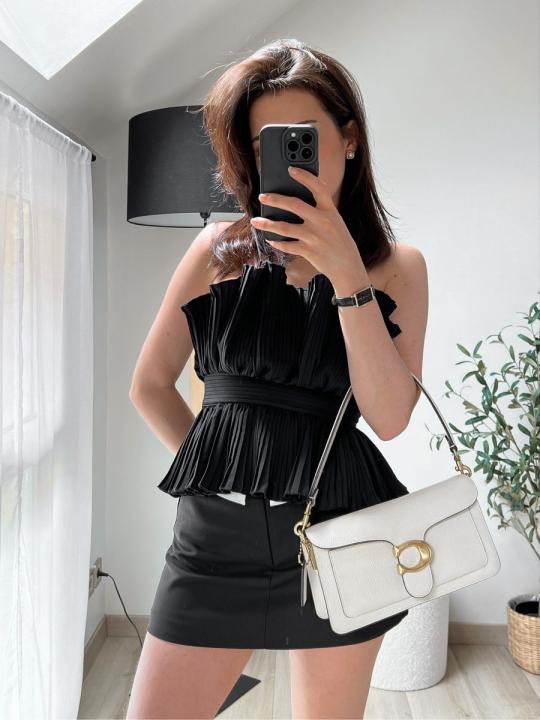 Tabby 26 Exclusive Quality Shoulder Bag With OG Box & Dust Bag & 2 Belts (White - 1204)