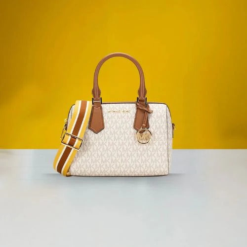 Boston Sling Hand Bag With Dust Bag & Shoulder Strap (White - 320)