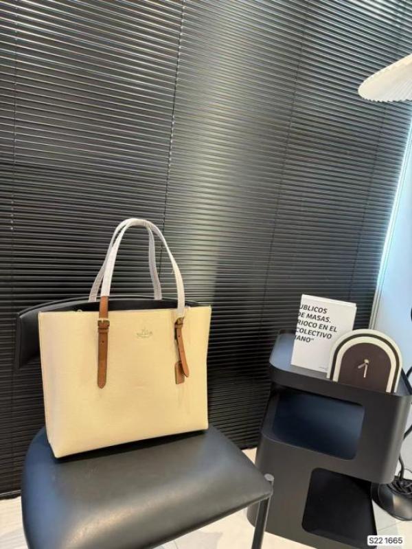 Mollie Premium Leather Tote Bag With OG Box & Dust Bag (White - 1199)