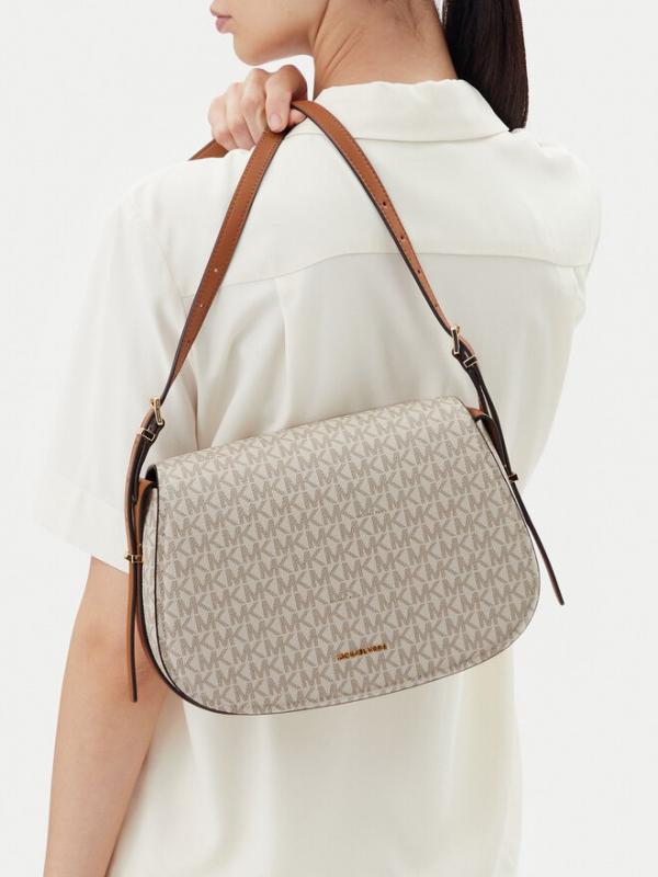 Lydia Signature Shoulder Bag With OG Box & Dust Bag (White - 1191)