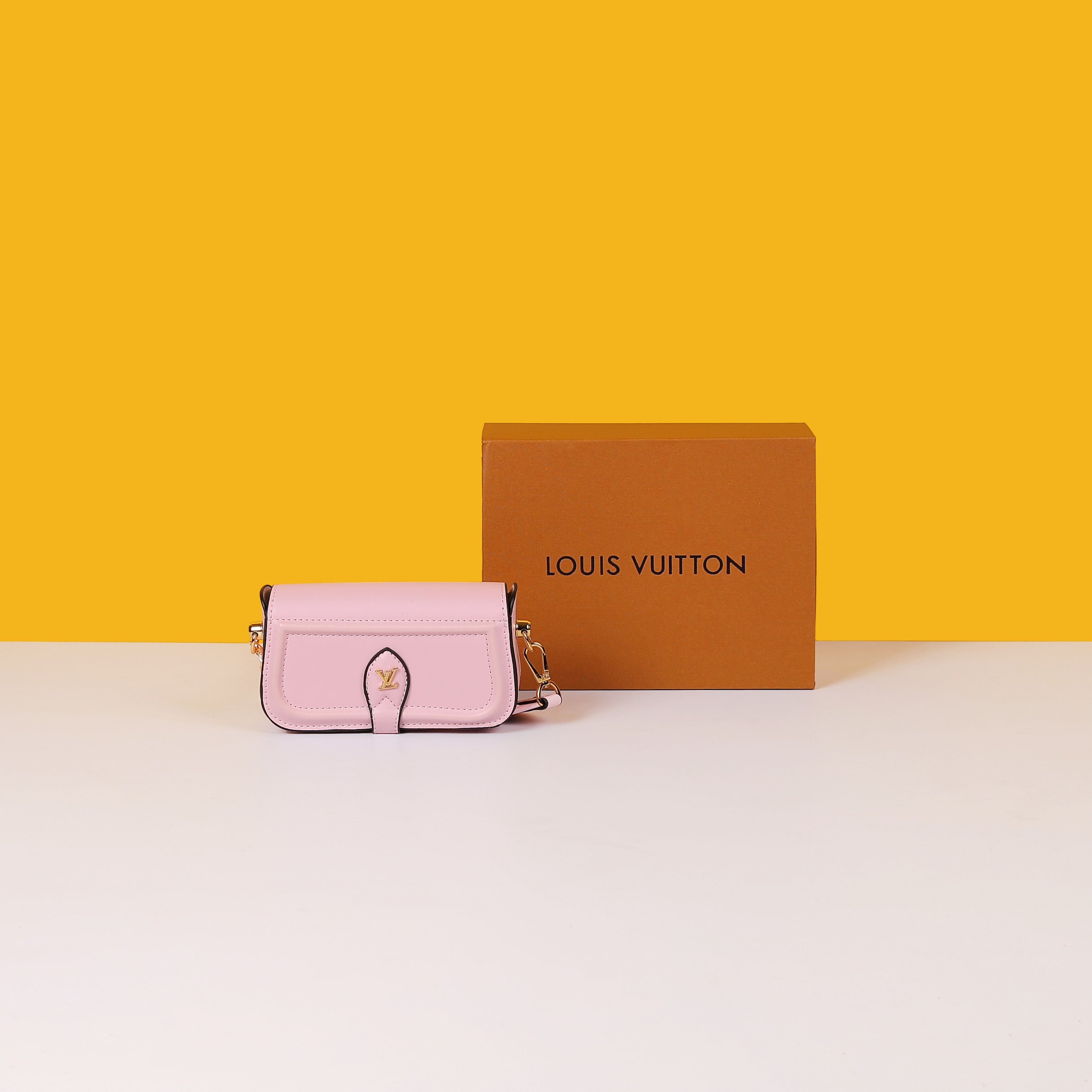 Canta Officer Pochette Bag With OG Box & Dust Bag & Shoulder Strap (Pink - 1023)