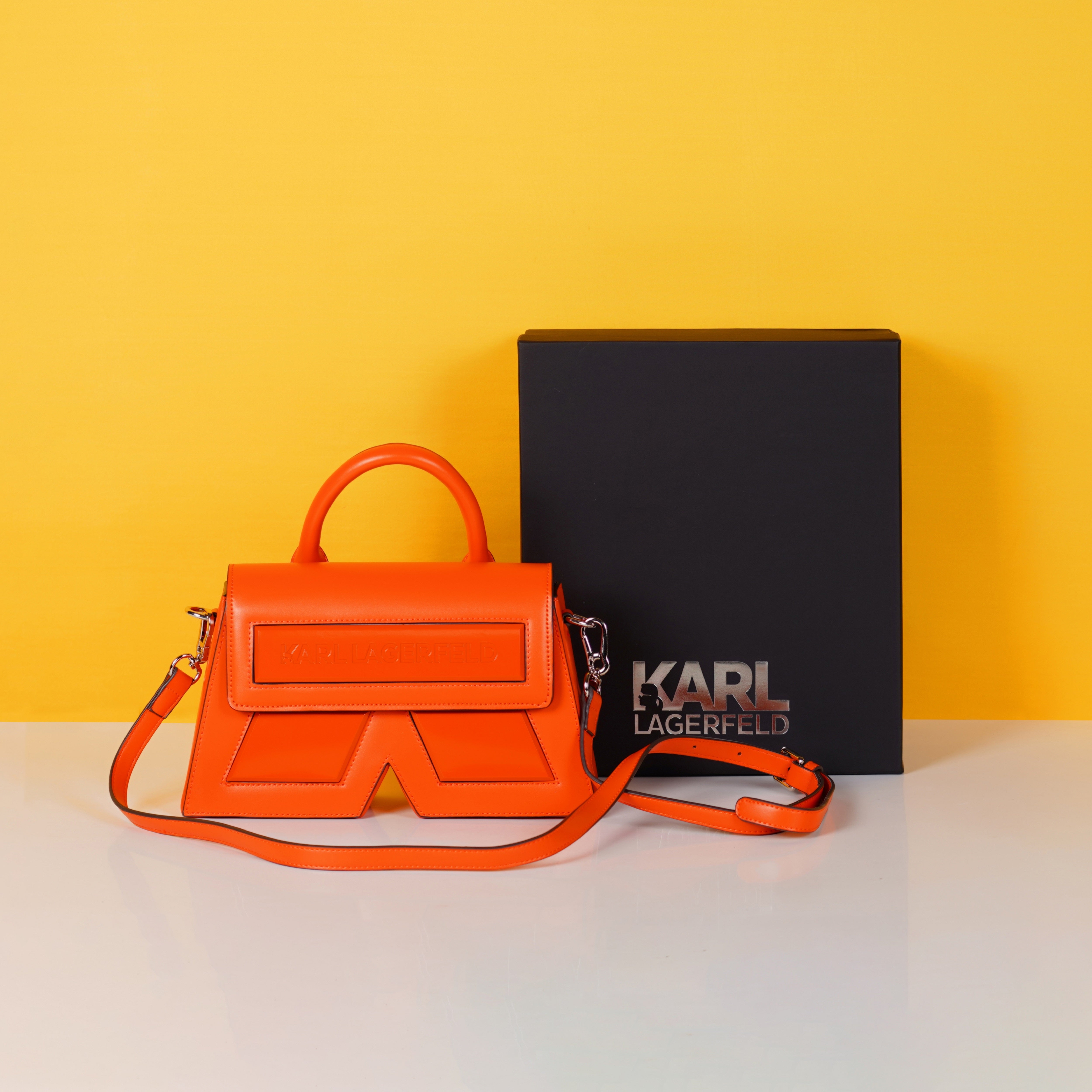 K IKON Crossbody Shoulder Bag With OG Box & Dust Bag (Orange - 925)
