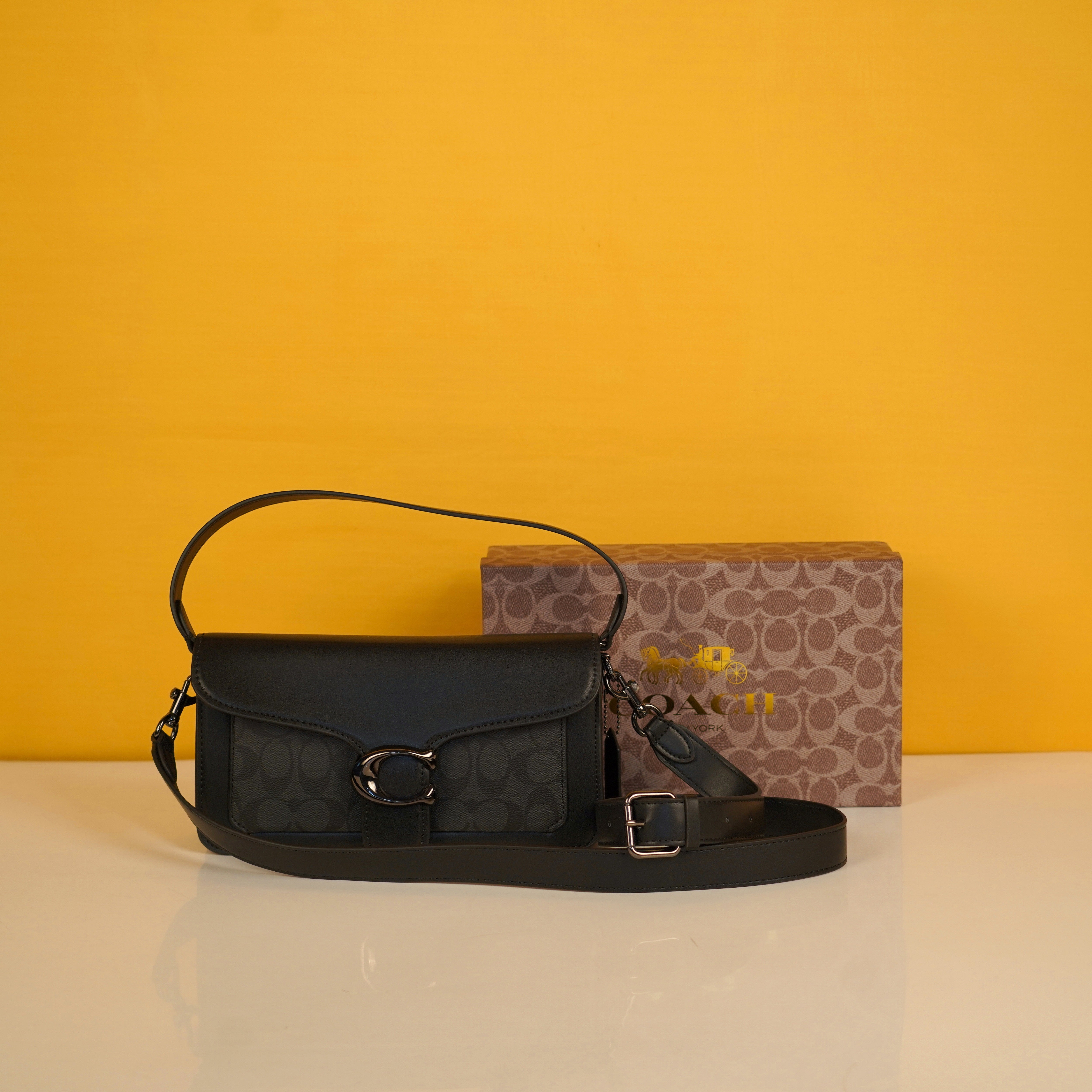 Tabby 26 Shoulder Bag With OG Box & Dust Bag (Black Grey - 837)