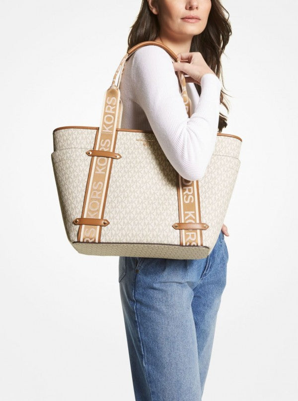 Maeve Tote Bag With Dust Bag & Sling Belt (White - 184)