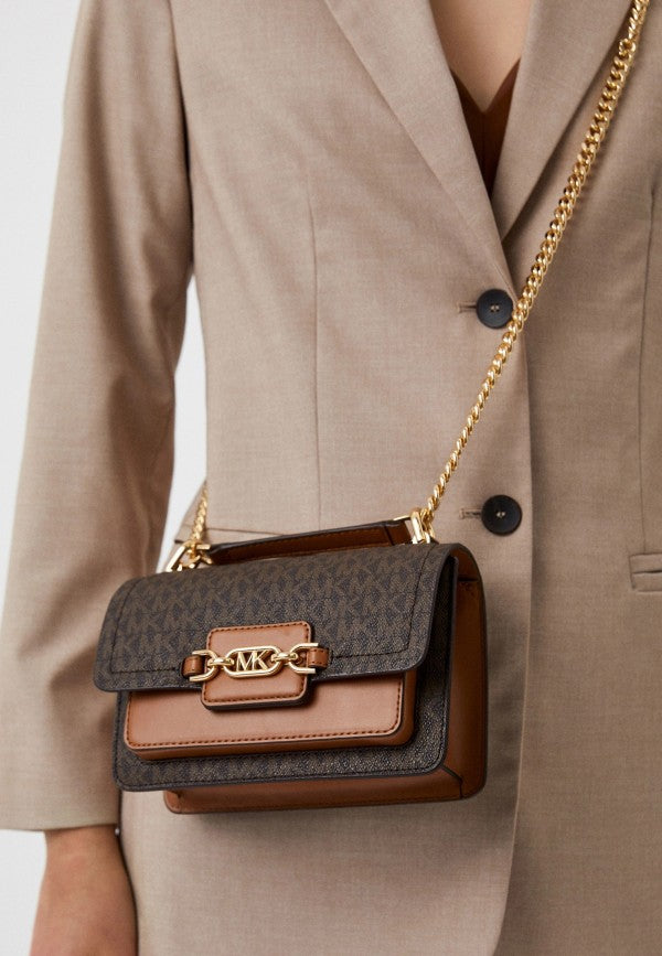 MK Heather Shoulder Bag With OG Box & Dust Bag (Brown - 176)