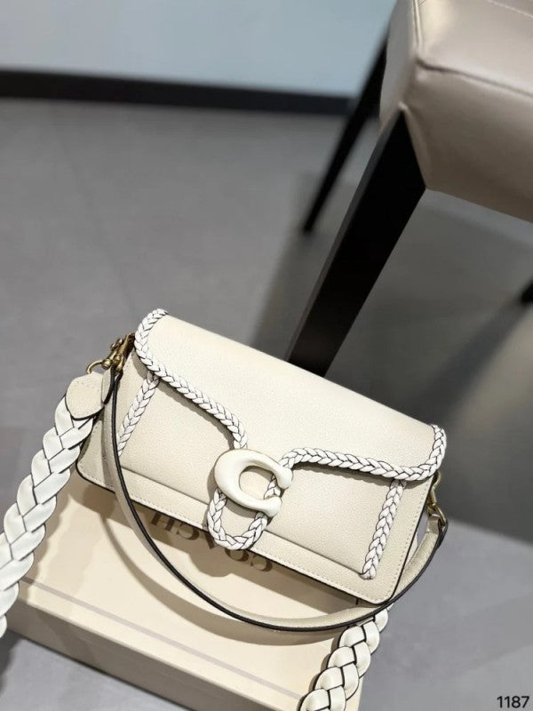 Tabby 26 Elite Quality Shoulder Bag With OG Double Magnetic Box & Dust Bag & 2 Belts (Off White - 664)