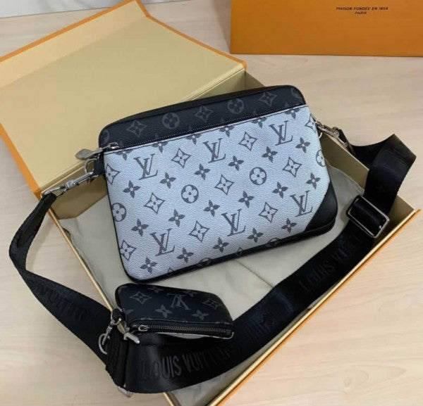 Virgil Abloh Trio Messenger Multi Crossbody Bag With OG Box & Dust Bag (White - 580)
