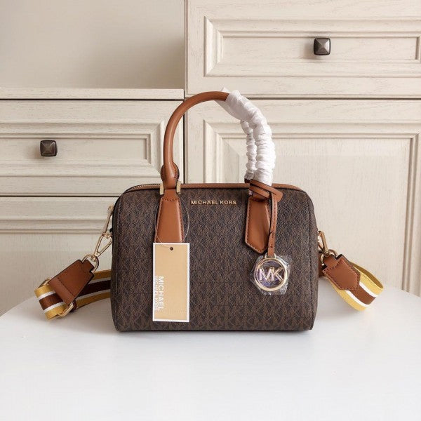 Boston Sling Hand Bag With Dust Bag & Shoulder Strap (Brown - 319)