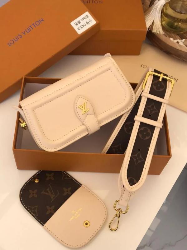Canta Officer Pochette Bag With OG Box & Dust Bag & Shoulder Strap (White - 1022)