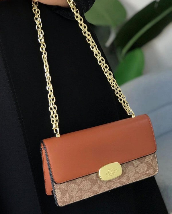 Eliza Premium Crossbody Sling Bag With OG Magnetic Gift Box & Dust Bag (Tan Brown - 916)