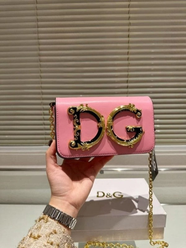 Nappa Leather Shoulder Bag WIth OG Box & Dust Bag (Pink - 990)