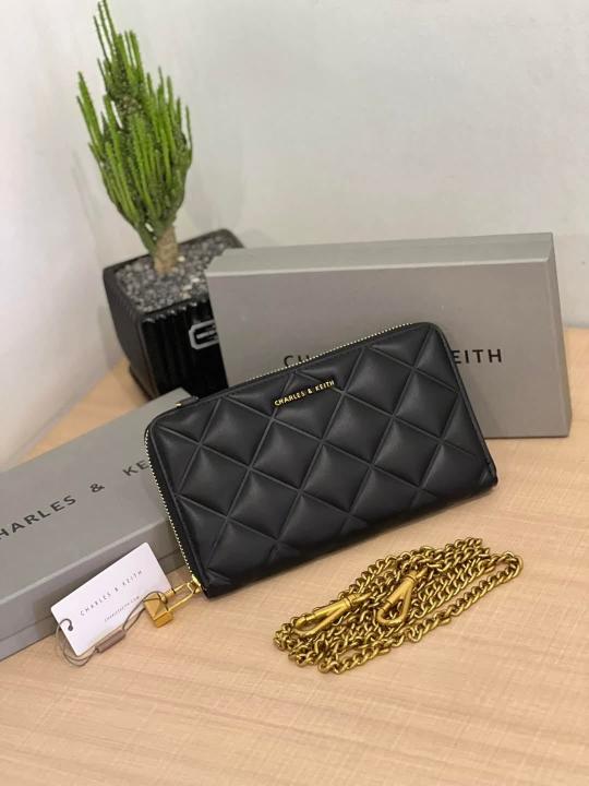 Chain On Wallet With OG Box & Dust Bag (Black - 859)