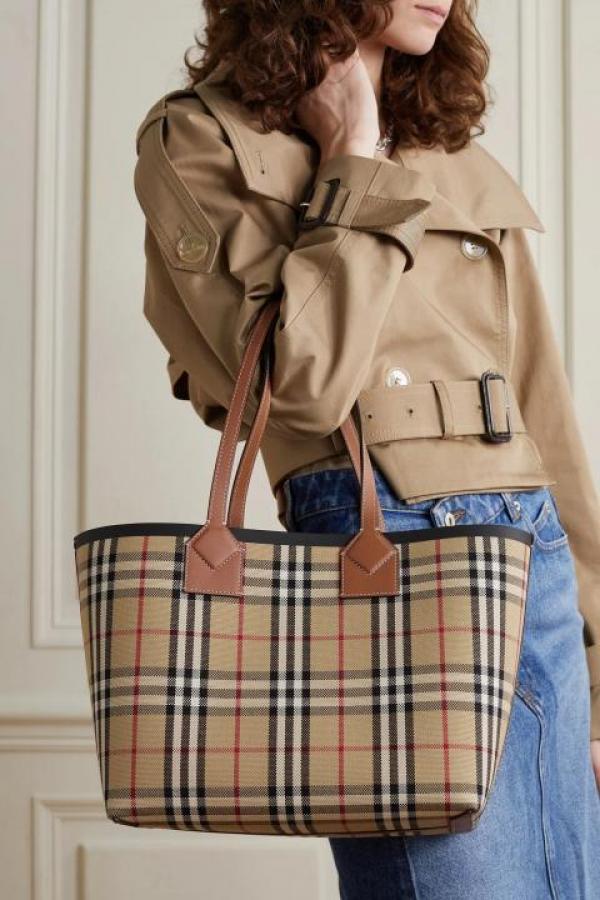 London Tote Bag With Detachable Pouch & Dust Bag (Brown - 1155)