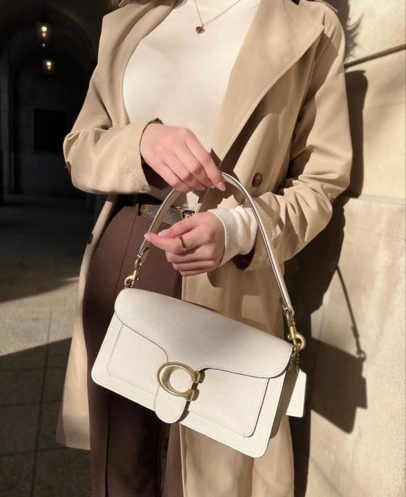 Tabby 26 Exclusive Quality Shoulder Bag With OG Box & Dust Bag & 2 Belts (White - 1204)
