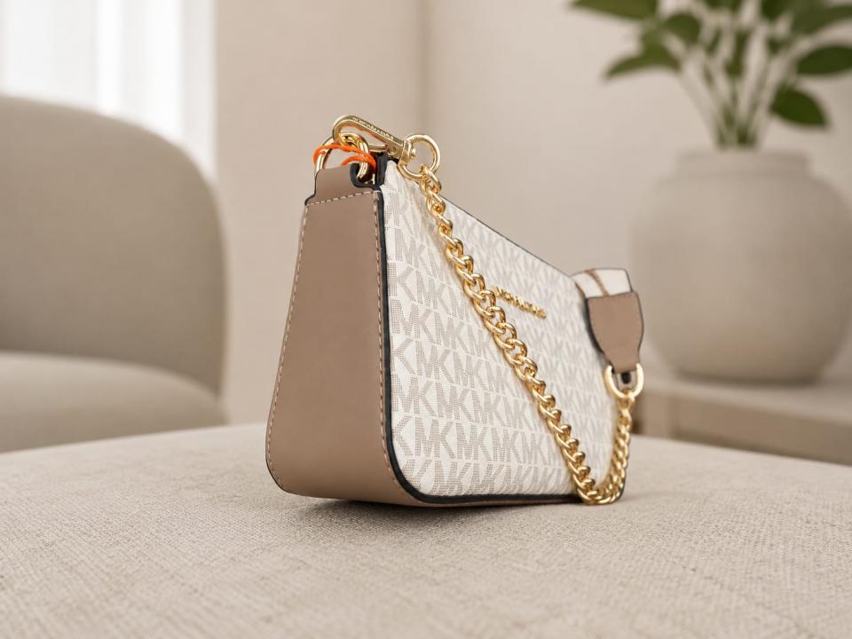 MD Chain Pouchette Bag With Dust Bag (Apricot - 1218)