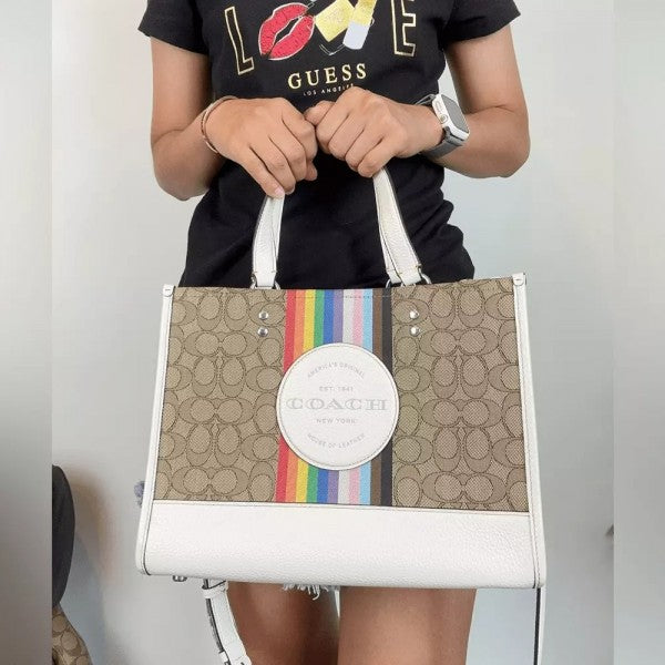 Dempsey Tote With OG Box & Dust Bag & Extra Shoulder Strap (Rainbow - 718)