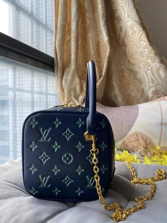 Limited Edition 2025 New Square Bag With Dust Bag (Navy Green - 964)