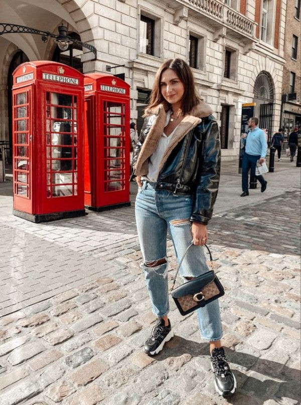 Tabby 26 Shoulder Bag With OG Box & Dust Bag (Printed Black - 244)