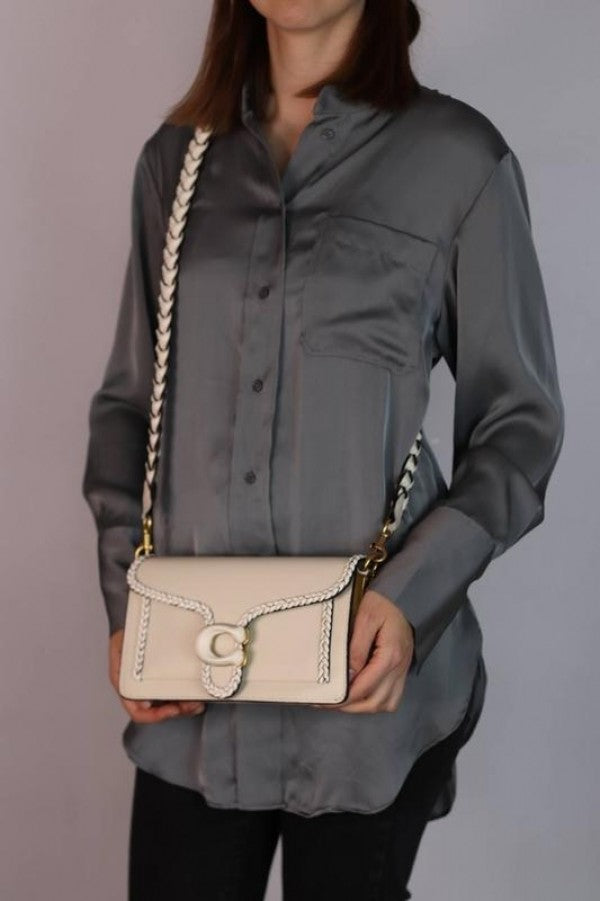 Tabby 26 Elite Quality Shoulder Bag With OG Double Magnetic Box & Dust Bag & 2 Belts (Off White - 664)