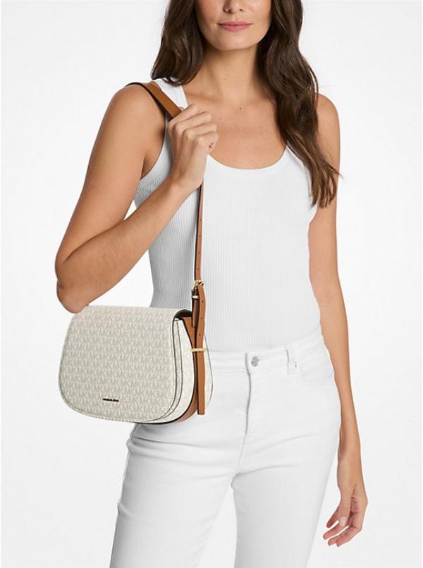Lydia Signature Shoulder Bag With OG Box & Dust Bag (White - 1191)