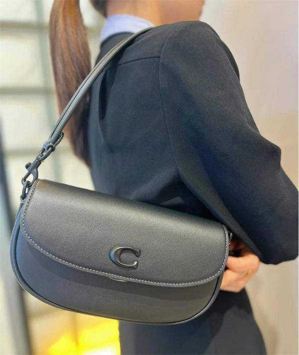 Emmy Saddle Premium Crossbody Shoulder Bag With OG Double Box & Dust Bag (Black - 1003)
