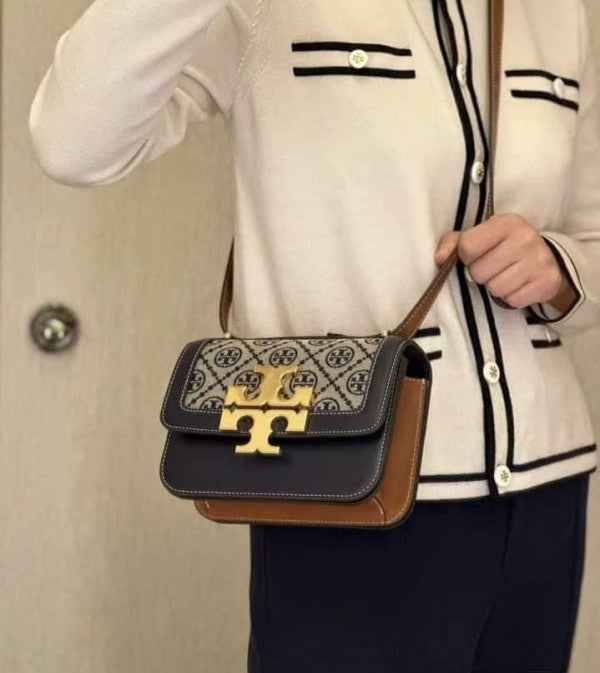 Eleanor Premium Quality Shoulder Bag With OG Magnetic Box & Dust Bag (Denim - 826)