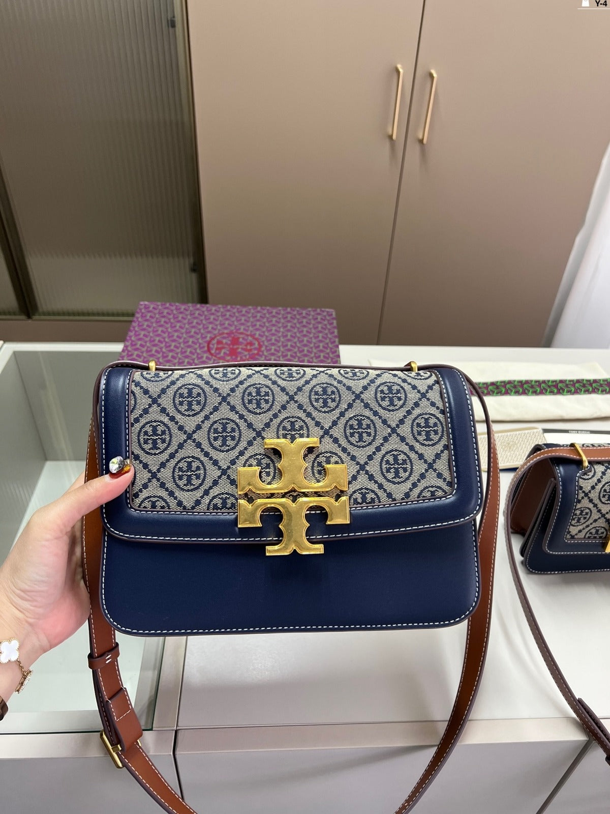 Eleanor Premium Quality Shoulder Bag With OG Magnetic Box & Dust Bag (Denim - 826)