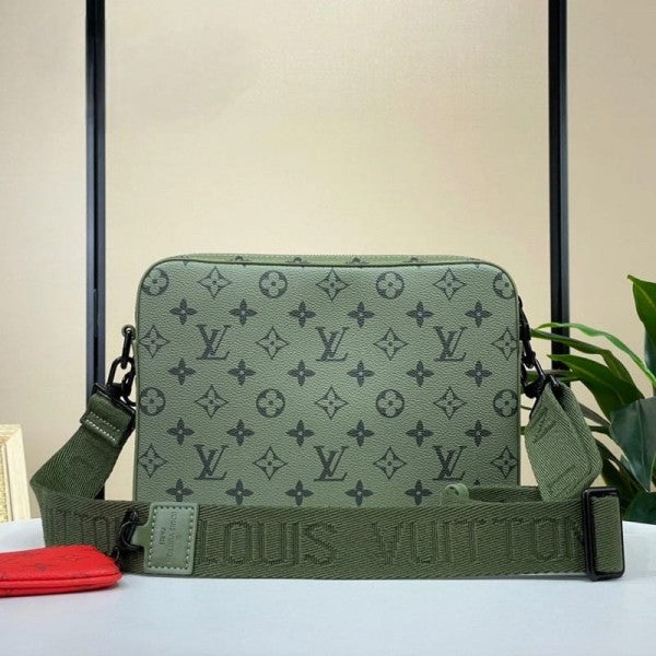 Virgil Abloh Trio Messenger Multi Crossbody Bag With OG Box & Dust Bag (Green - 994)