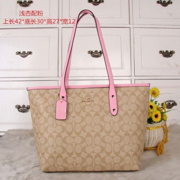 Signature City Tote Bag With OG Box & Dust Bag (Beige Pink - 1127)